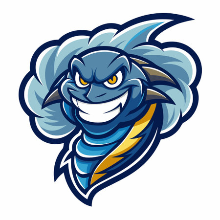 Whirlwind Tornado Mascot Logo Design with Vector Illustrationのイラスト素材