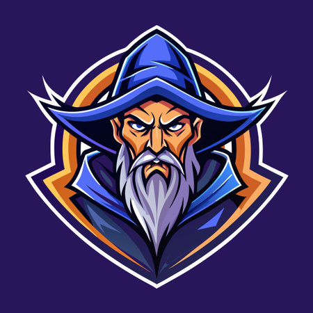 Captivating Vector Graphic of a Wizardry Mascot Embodiment (5)のイラスト素材