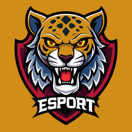 Jaguar Head Mascot Vector Illustration for Esports Logosのイラスト素材