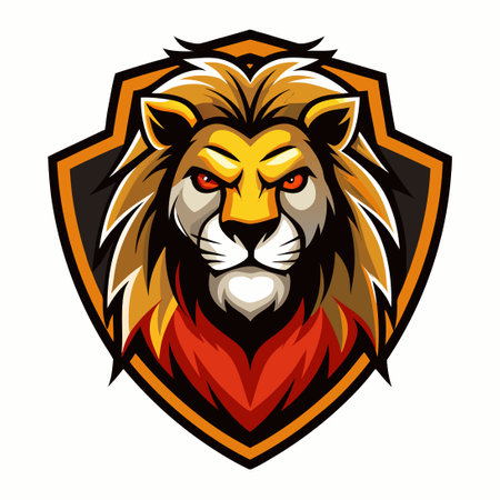 Majestic Lion Head Mascot Logo Vector Graphic Illustrationのイラスト素材
