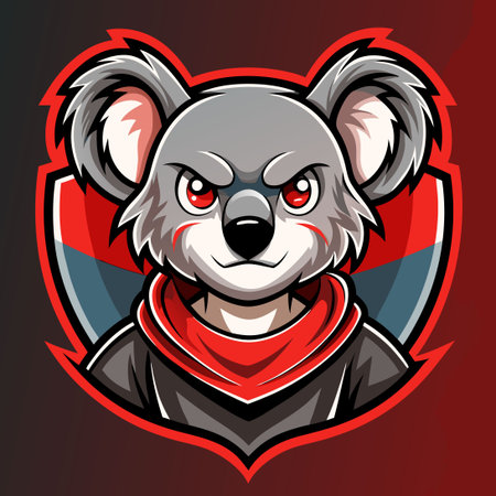Fearsome Koala Mascot for Esports Teams: A Marsupial Ready for Victoryのイラスト素材