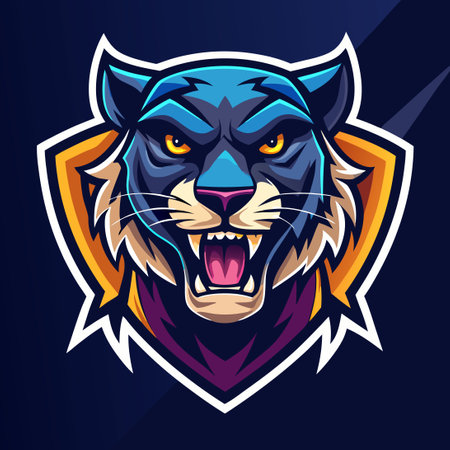Fierce Esport Mascot Logo Featuring Jaguar, Panther, and Puma for Gaming Teamsのイラスト素材