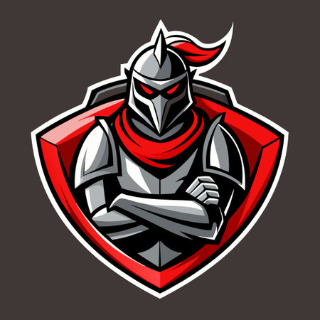 Majestic Knight Mascot Sporting Logo for Sports Teams and Competitionsのイラスト素材