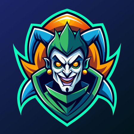 Playful Jester Mascot Logo for Esport Brandsのイラスト素材