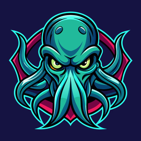 Kraken Octopus Mascot for Esports or Sports Team Logoのイラスト素材