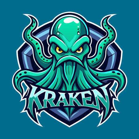 Kraken Vector Mascot Logo with Modern Illustration Styleのイラスト素材