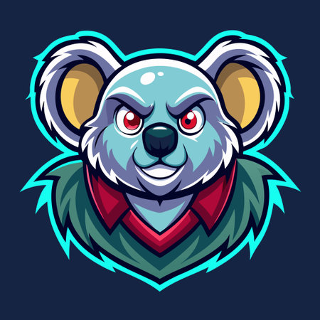 Mascot Logo Template of a Fierce Koala Geared for Esports Gamingのイラスト素材