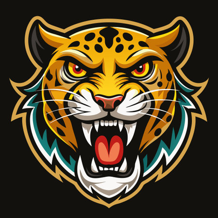 Roaring Jaguar Mascot for Vector Illustration or Logosのイラスト素材
