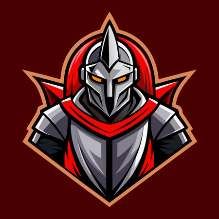 Valiant Knight in Crusader Armor, Ready for Esports Battlegroundのイラスト素材