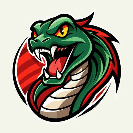 Spirited and Sly Snake Mascot Logo Vector Graphic with the Letter P