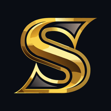 Opulent Golden Letter "S" Brand Logo Concept for Premium Businessesのイラスト素材