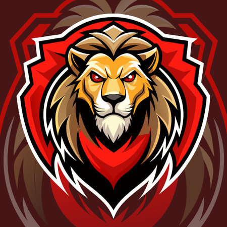 Fierce and Mighty: Lions Mascot Logo for Sports and Athleticsのイラスト素材