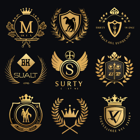 Distinctive Luxury Business Logo Designs Prestigiously Curatedのイラスト素材