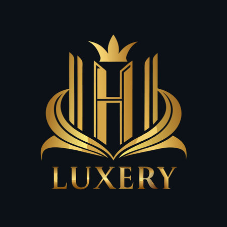 Opulent Gold Foil Text Effect for Luxury Hotel Logo Designのイラスト素材