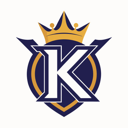 Regal Letter K Logo Design Concept for Royaltyのイラスト素材