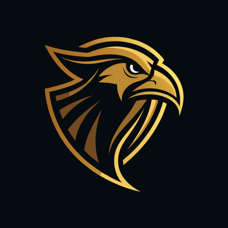 Sophisticated Falcon Pictorial Logo Embodying Elegance and Luxuryのイラスト素材