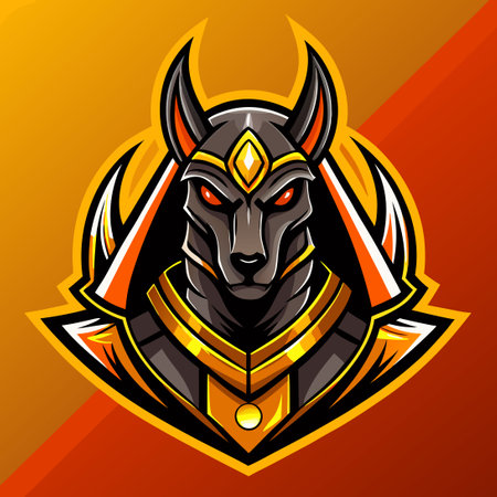 Majestic Anubis Logo Mascot Illustration for Dyのイラスト素材