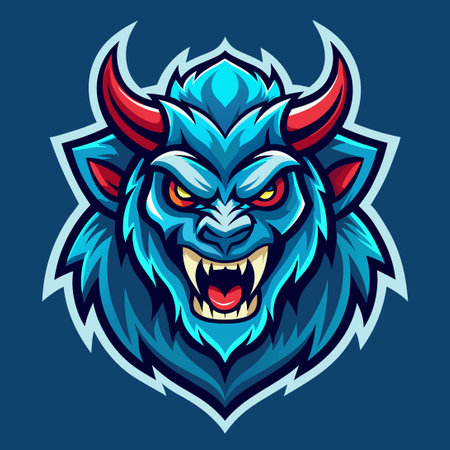 Fearsome Mascot Head for Sports or Esports Teams: Unleash the Monster Within!のイラスト素材