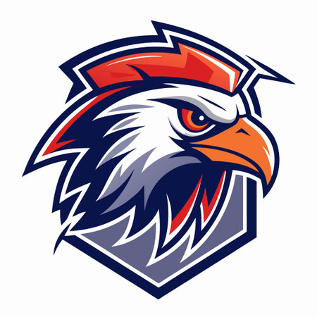 Eagle Head College Official Logo with Stylized Letter S Embossedのイラスト素材