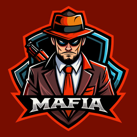 Enigmatic Mafia Mascot Embodies the Spirit of eSport Excellenceのイラスト素材