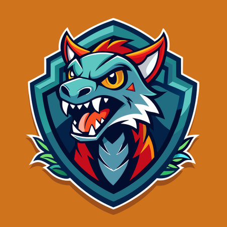 Eye-Catching Modern Badge Mascot Design for Businesses and Brandsのイラスト素材