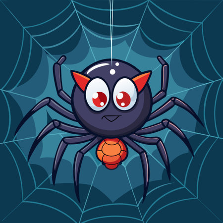 Mascot Spider's Intricate Web-Hanging Displayのイラスト素材