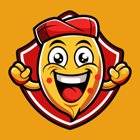 Modern Potato Chip Mascot Logo Vector Illustration for Branding and Marketingのイラスト素材