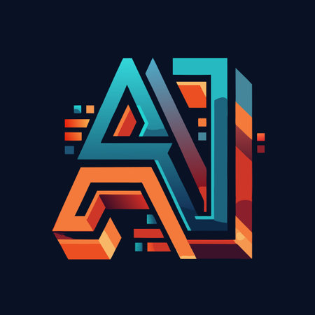 A letter logo with a pixelated pattern. Vector illustration eps 10のイラスト素材