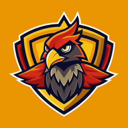 Modern Sports Team Mascot Badge with Lion Premium Qualityのイラスト素材