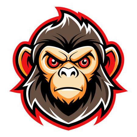 Cartoon Monkey Mascot Vector Illustration for Business Logo Designのイラスト素材