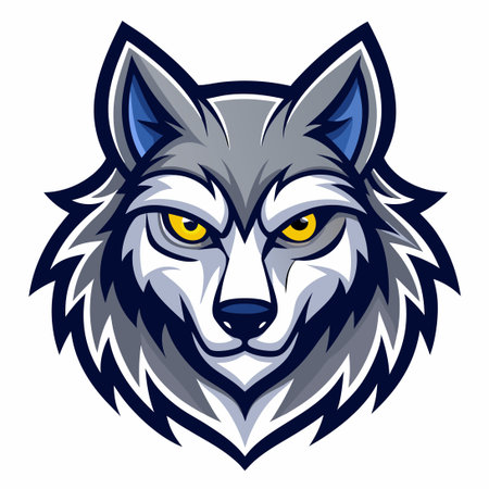 Native American Wolf Head Mascot Logo for Tribes and Sport Teamsのイラスト素材