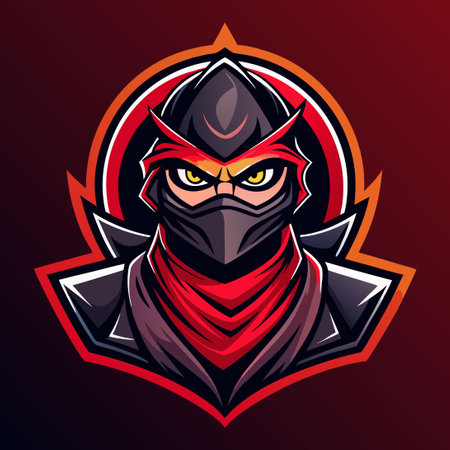 Creative Vector Logo Template for Ninja Mascot in Esportsのイラスト素材