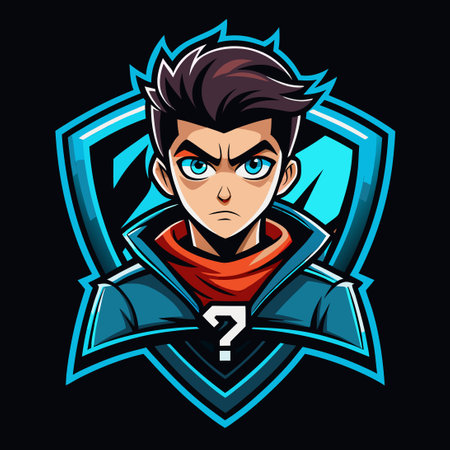 Gaming Mascot for an e-Sports Team Embodies Mystery and Sportsmanshipのイラスト素材