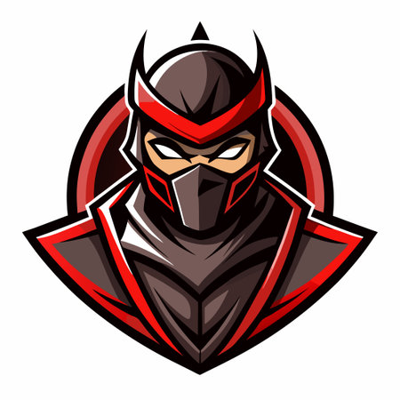Intricate Ninja Logo Variations in Intriguing Detailsのイラスト素材