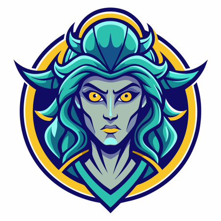 Fearsome Medusa Mascot Logo for Sports Teamsのイラスト素材