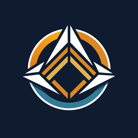 Modern and Minimalist Logo Template with Sleek Geometric Designのイラスト素材