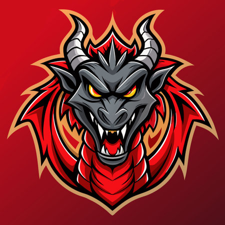Fierce Dragon Esport Logo for Gaming and Sports Teamsのイラスト素材