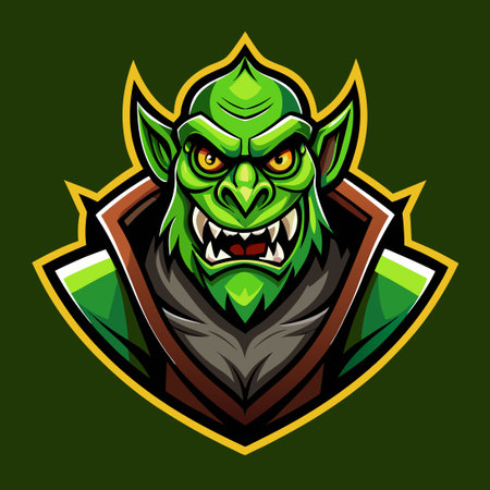 Ferocious Monster Orc Mascot Logo for Esports Teams and Gaming Communitiesのイラスト素材