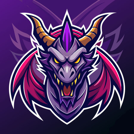 Majestic Dragon in Esports Gaming Arena, Ready for Battleのイラスト素材