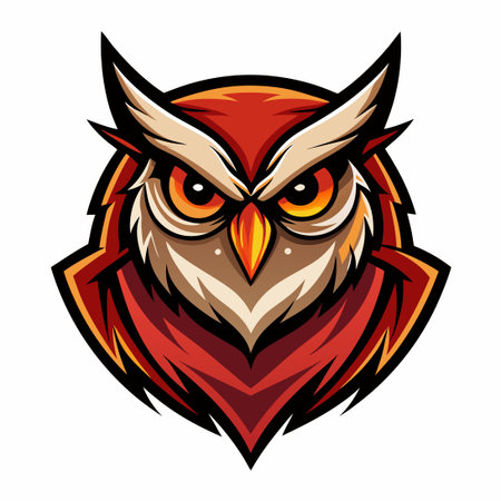 Captivating Illustration of an Owl Mascot Logoのイラスト素材