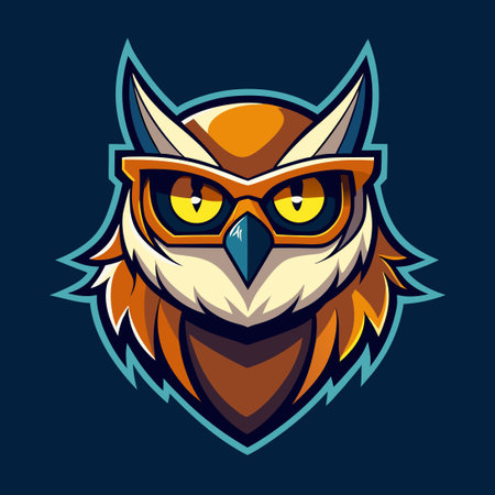 Artistic Owl Logo Design with Sunglasses in a Modern Templateのイラスト素材