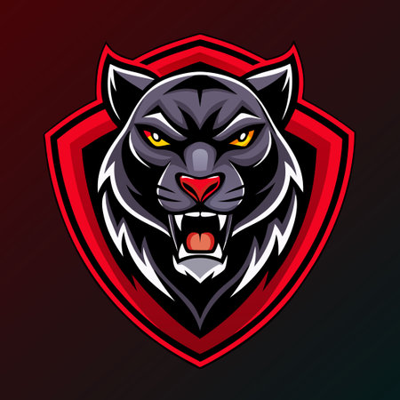 Majestic Panther Logo Design for Esports and Gaming Enthusiastsのイラスト素材