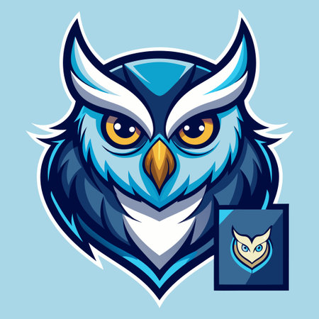 Professional Owl Mascot Emblem Logo Template for Business Useのイラスト素材