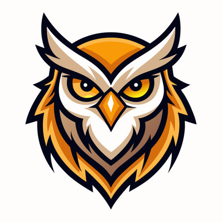 Majestic Owl Logo Template for Business and Design Projectsのイラスト素材