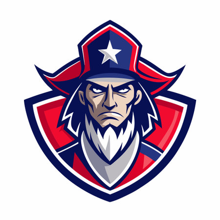 Modern Patriotic Mascot Vector Design in Illus 8のイラスト素材