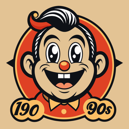 Nostalgic 1930s Cartoon Characters with Amusing Expressionsのイラスト素材