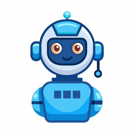 Realistic Robot Chatbot Icon Sign in Striking Detailのイラスト素材