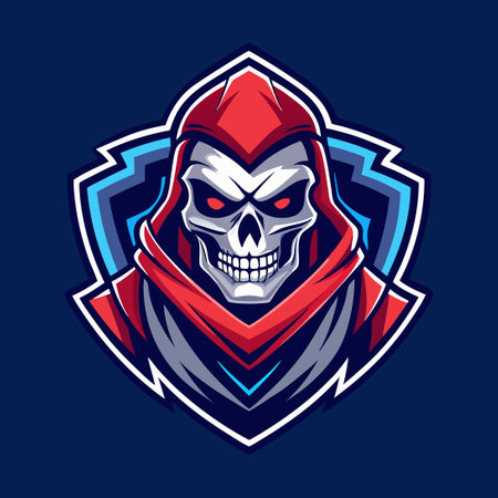 Fierce Skull Patriot Mascot Logo Vector Embodiment of Modern Patriotismのイラスト素材