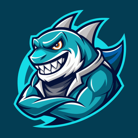 Ferocious Shark Mascot Logo for Thrilling Events and Promotionsのイラスト素材