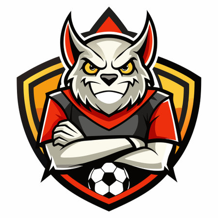 Energetic Soccer Mascot Logo for Football Teamsのイラスト素材